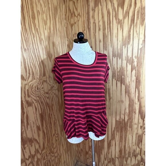 CAbi Jersey Crewneck Pullover T-shirt Top Sweet Talk Tee Red Striped Size S - Picture 2 of 9